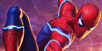 A picture of Spider-Man (Stark Enhanced) entering The Contest of Champions.